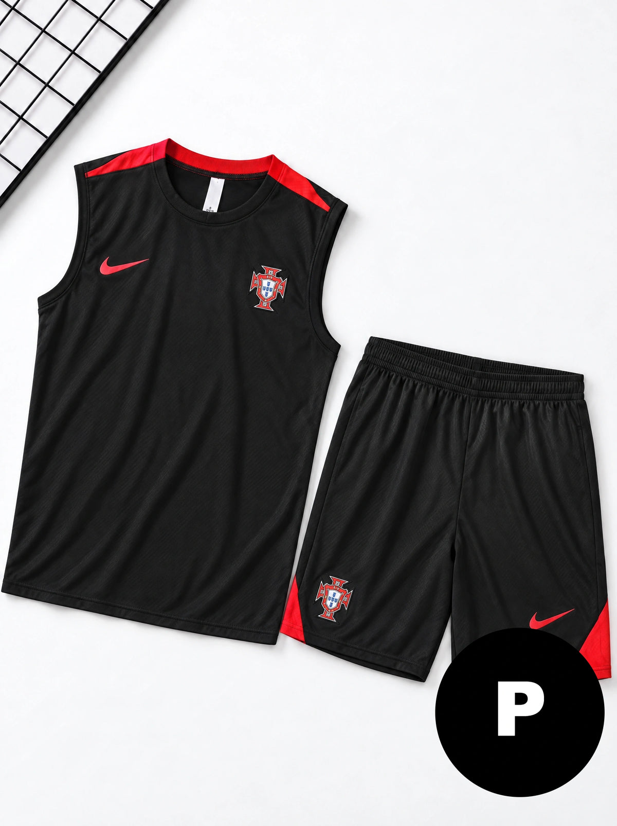 Kit Regata e Short Portugal Preta