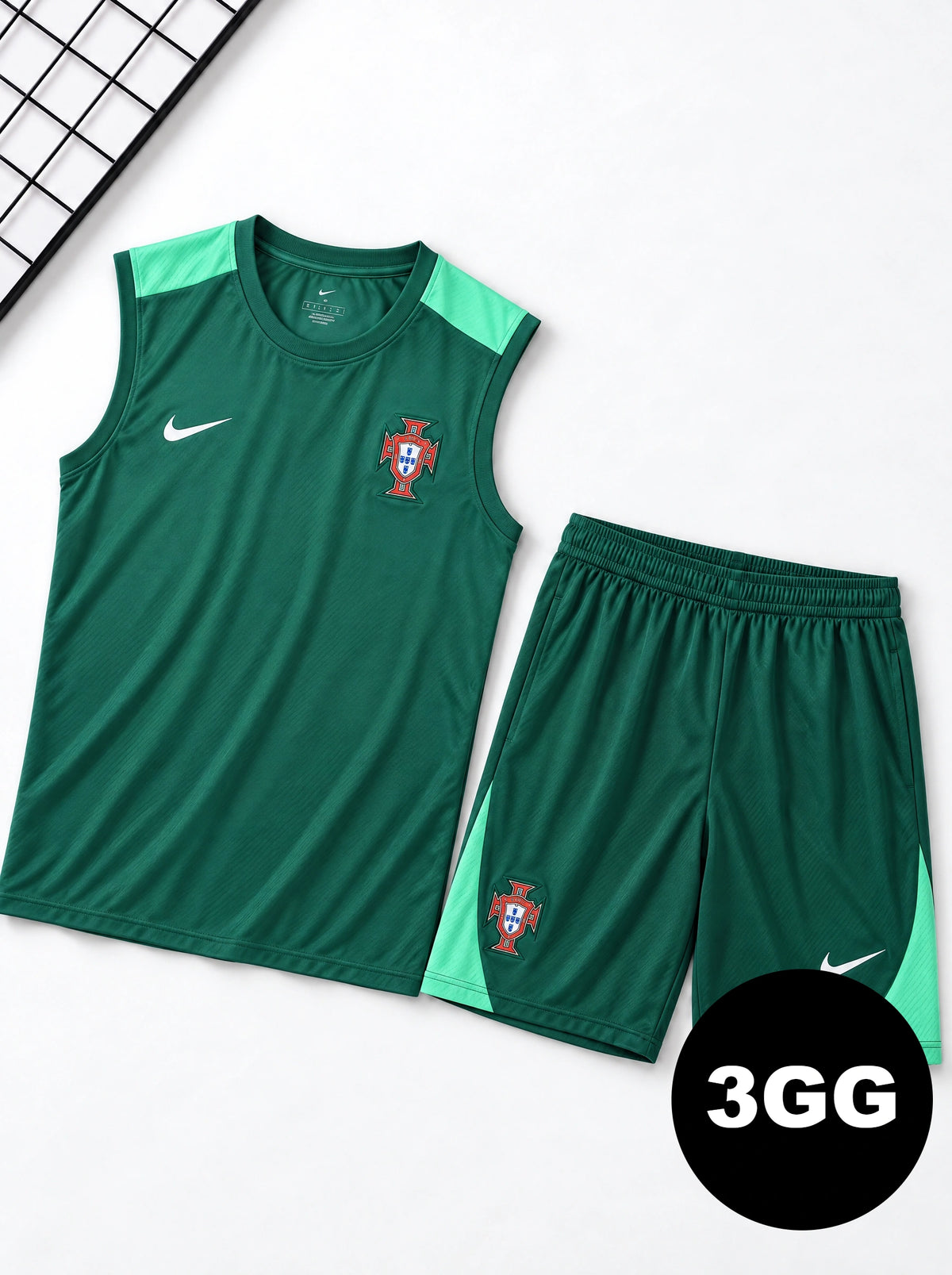 Kit Regata e Short Portugal Treino Verde