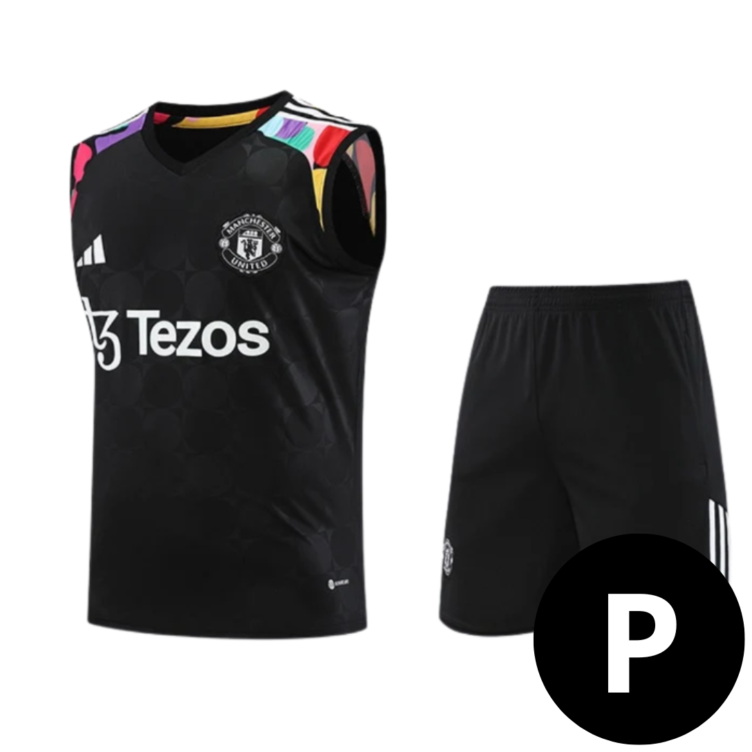 Kit Regata e Short Manchester United Preto