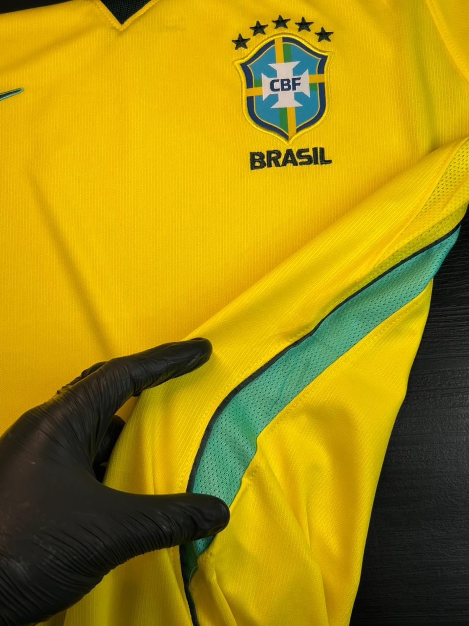 Camisa Feminina Seleção Brasil Amarela I 26/27 (Gola Verde Escuro)