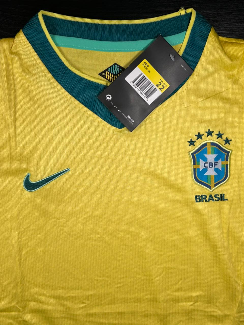Kit Infantil Seleção Brasil Amarelo Copa I 26/27 - Camisa + Short