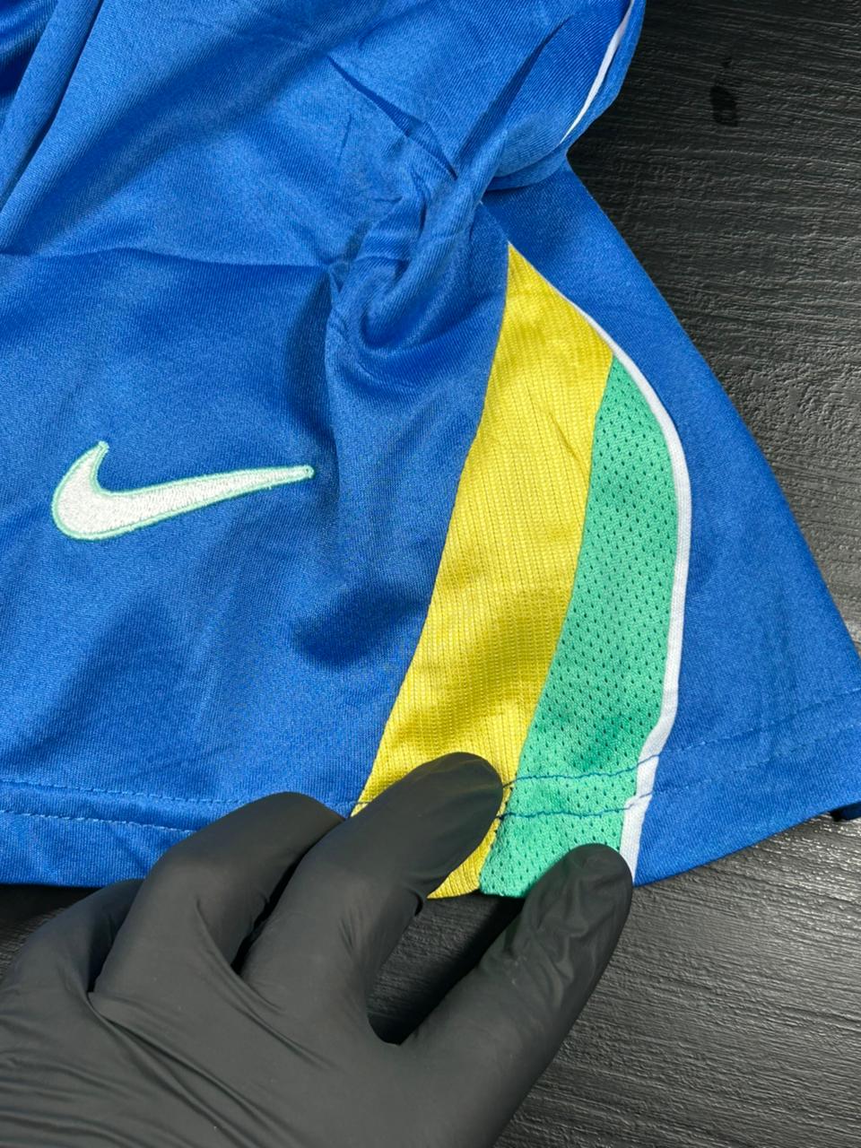 Kit Infantil Seleção Brasil Amarelo Copa I 26/27 - Camisa + Short