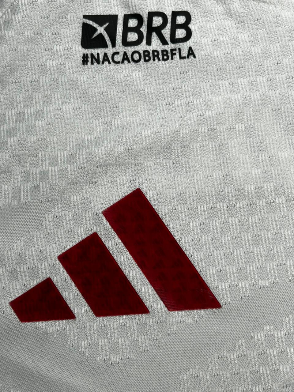 Camisa Jogador Flamengo Branca II com Path + Todos patrocinadores 26/27
