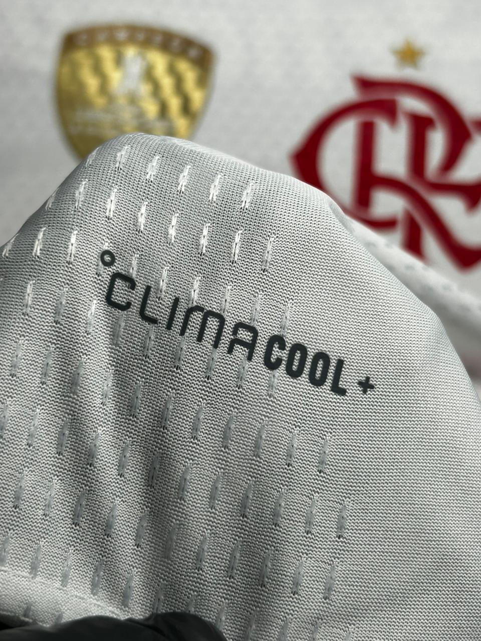 Camisa Jogador Flamengo Branca II com Path + Todos patrocinadores 26/27