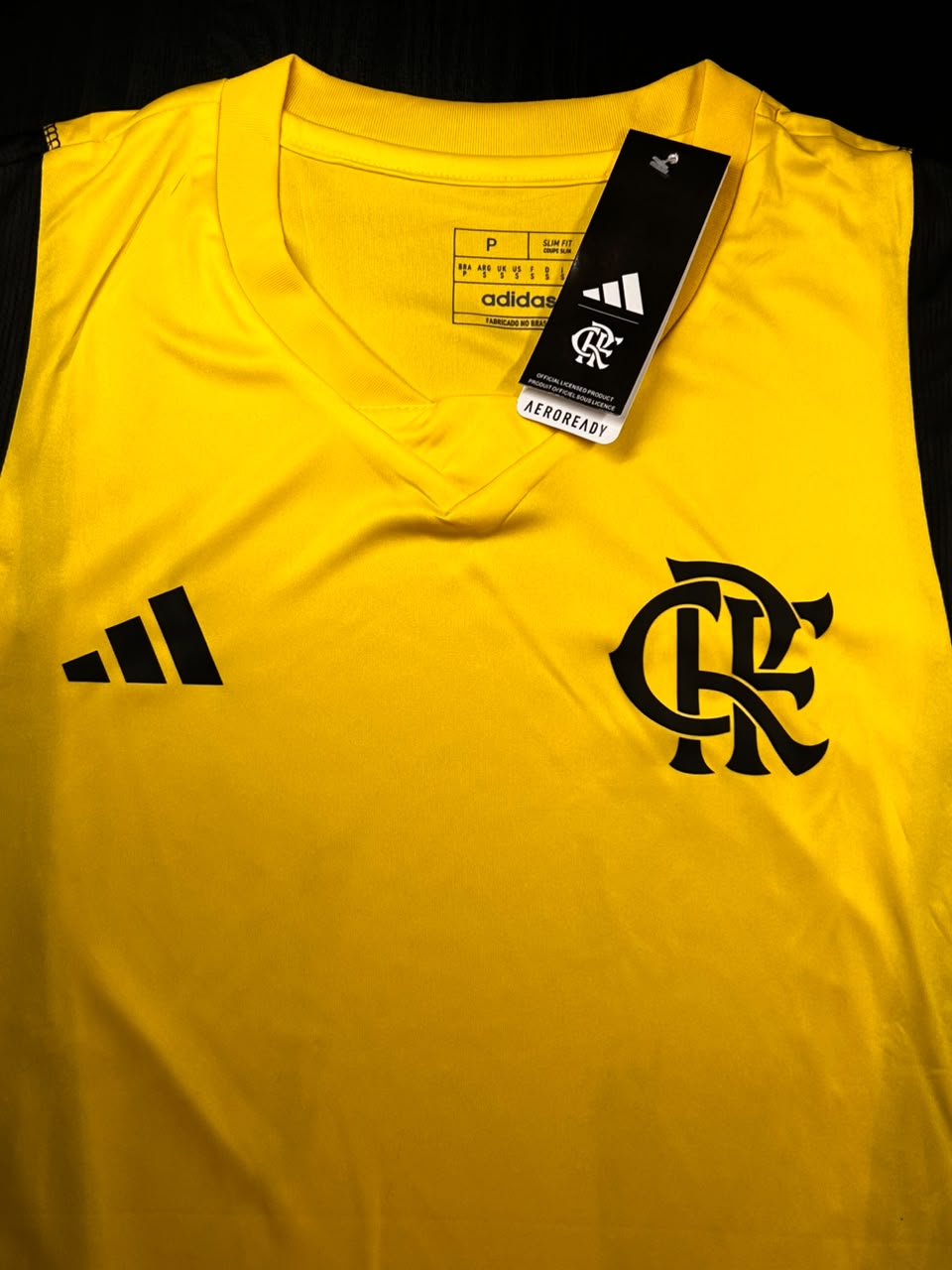 Kit Regata e Short Flamengo Treino Amarelo