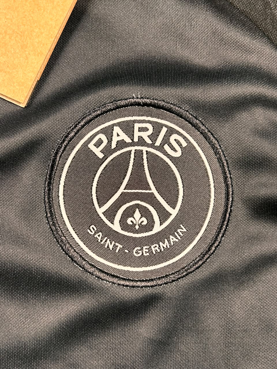 Kit Regata e Short PSG Treino Preto com Listra