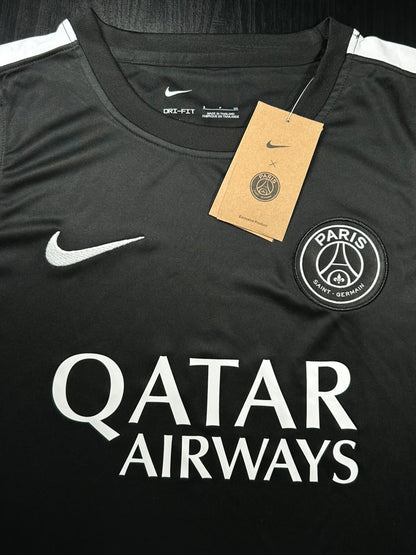 Kit Regata e Short Treino PSG Preto e Branco