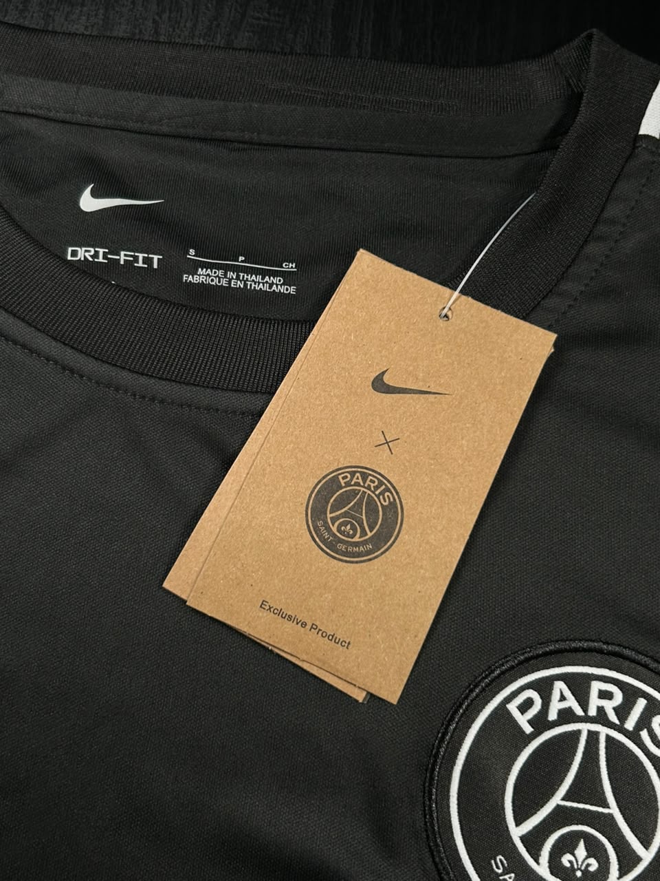 Kit Regata e Short Treino PSG Preto e Branco