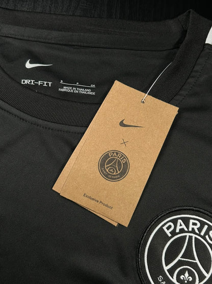 Kit Regata e Short Treino PSG Preto e Branco