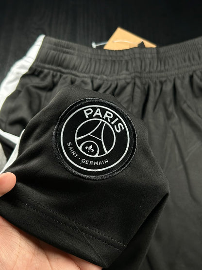 Kit Regata e Short Treino PSG Preto e Branco
