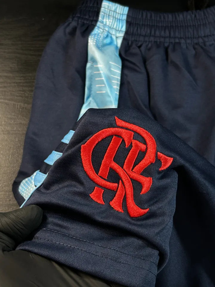 Kit Regata/Short Flamengo Azul Escuro 25/26