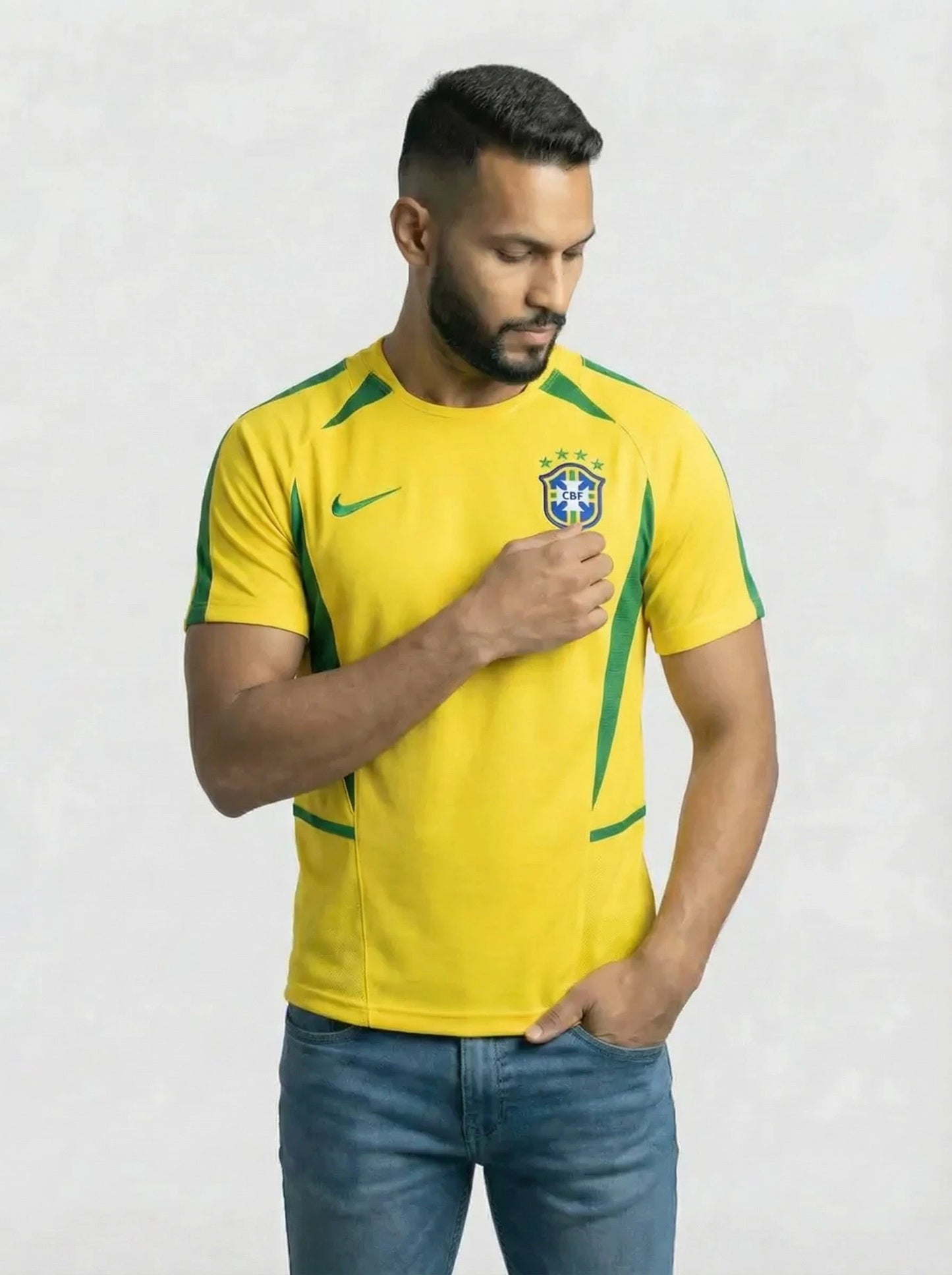 Camisa Retro Seleção Brasil 2002