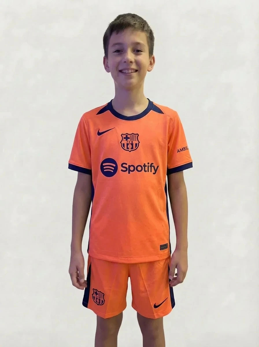Kit Infantil Barcelona Laranja III 25/26