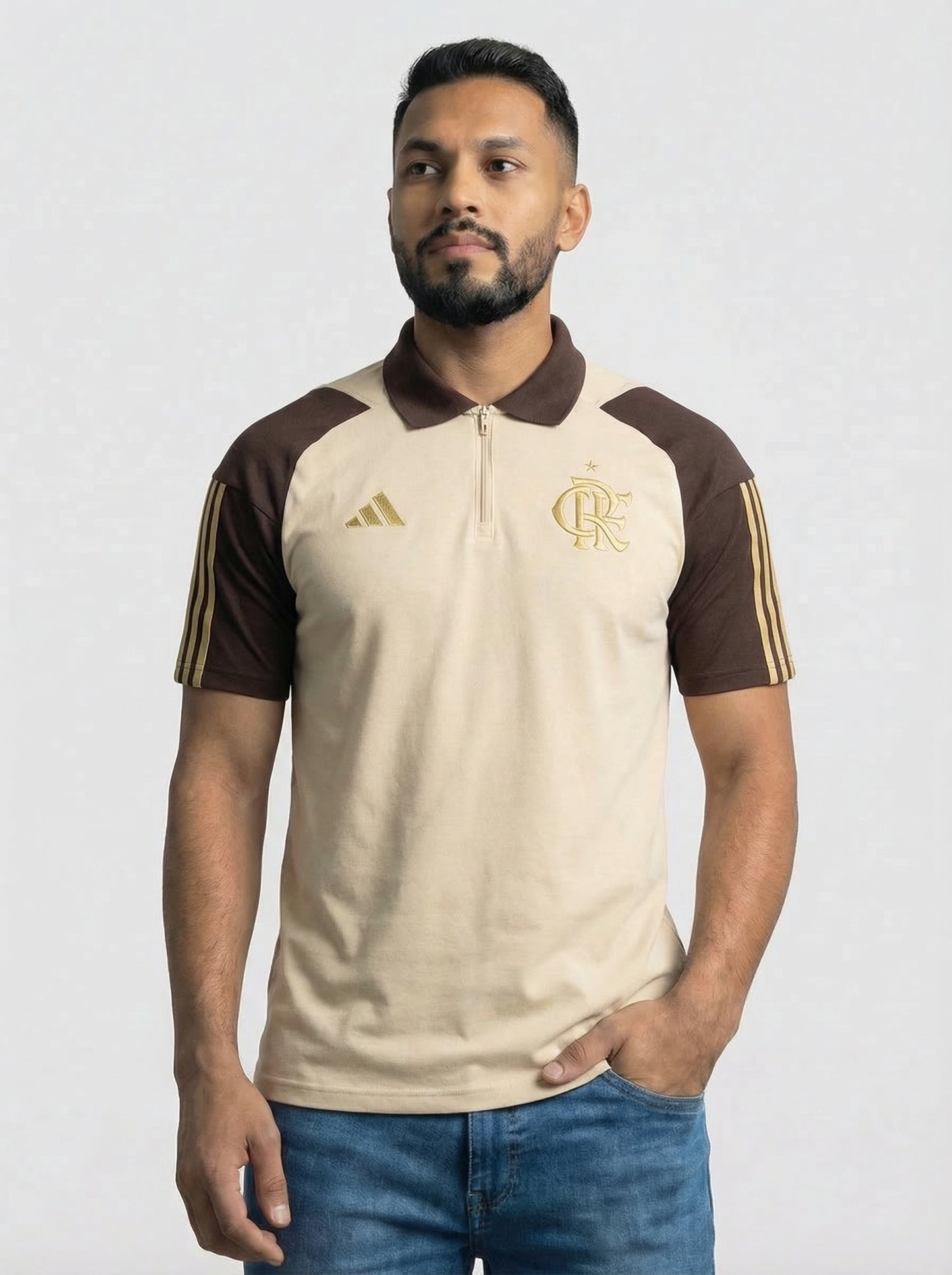 Camisa Flamengo Polo Bege 26/27