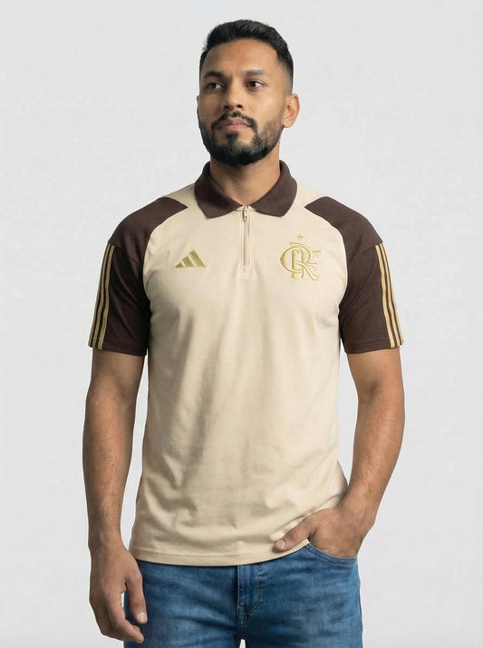 Camisa Flamengo Polo Bege 26/27