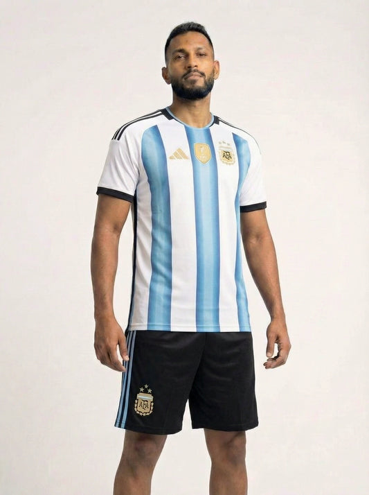 Kit camisa/short Seleção Argentina I 26/27