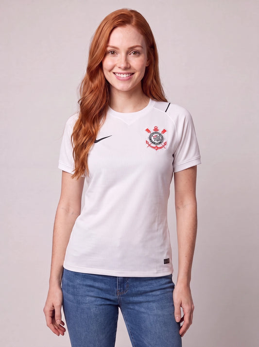 Camisa Feminina Corinthians Branca I 26/27