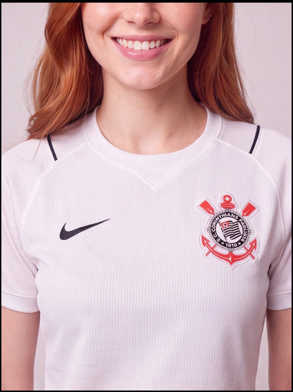 Camisa Feminina Corinthians Branca I 26/27