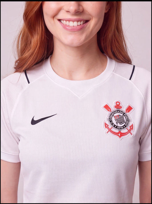 Camisa Feminina Corinthians Branca I 26/27