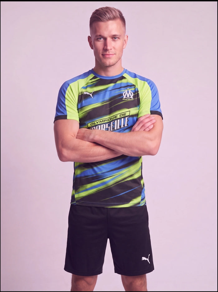 Kit Camisa e Short Olympique de Marseille Cor 3