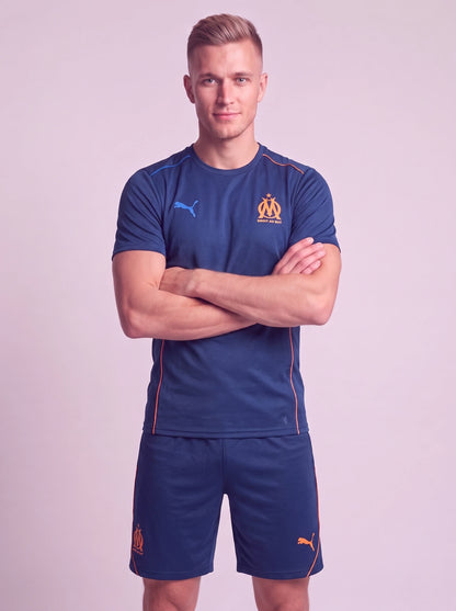 Kit Camisa e Short Olympique de Marseille Azul Escuro