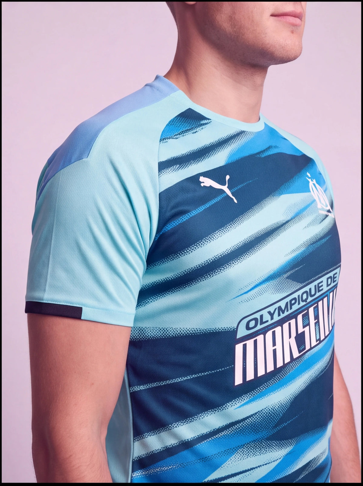 Kit Camisa e Short Olympique de Marseille Cor 2