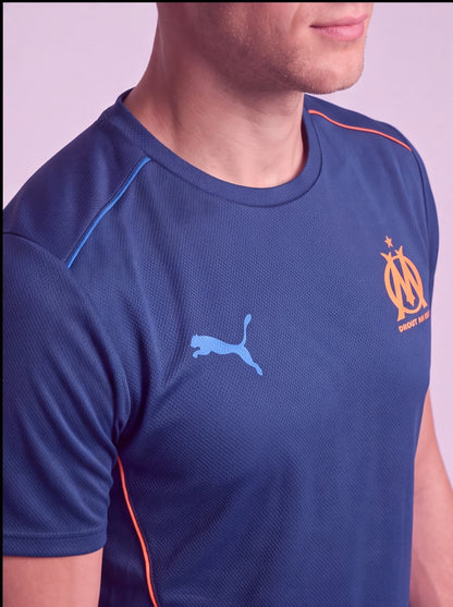 Kit Camisa e Short Olympique de Marseille Azul Escuro