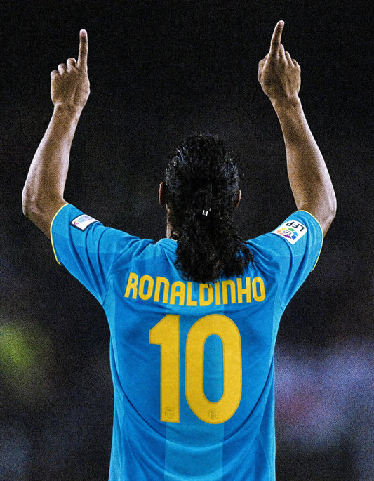 Camisa Retro Barcelona Azul 2007 [RONALDINHO]
