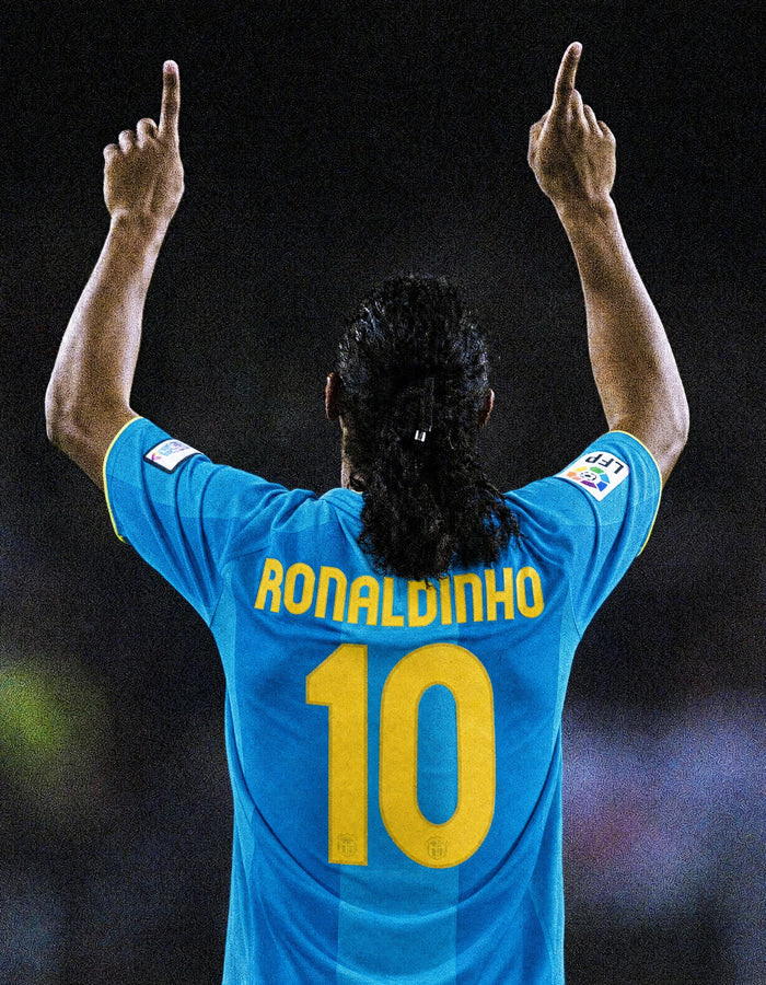Camisa Retro Barcelona Azul 2007 [RONALDINHO]