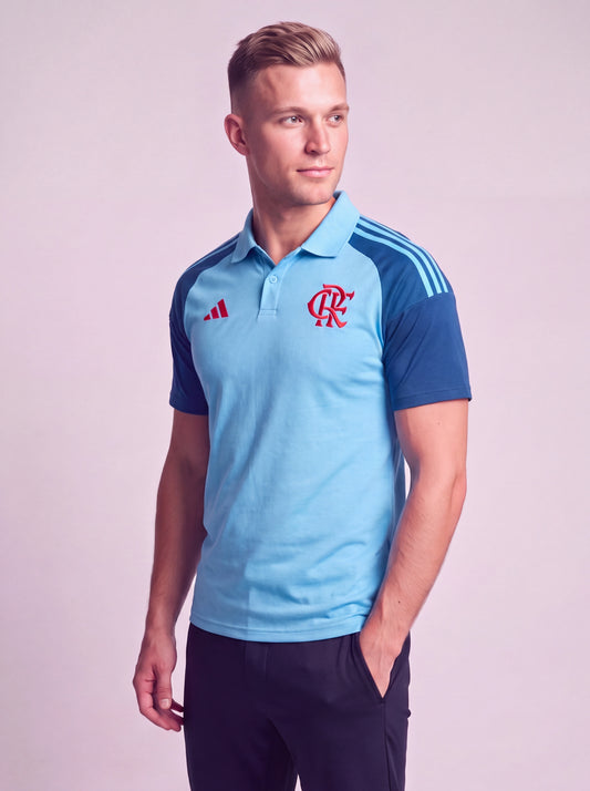 Camisa Flamengo Polo Azul Claro