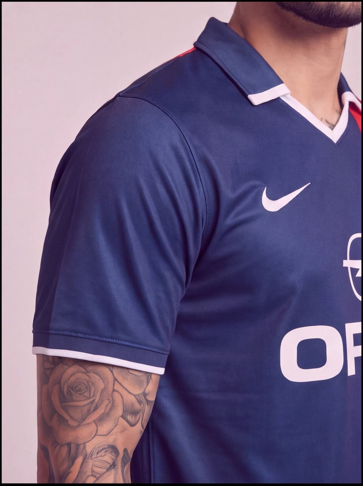 Camisa Retrô PSG I Azul com Vermelho 2001/02