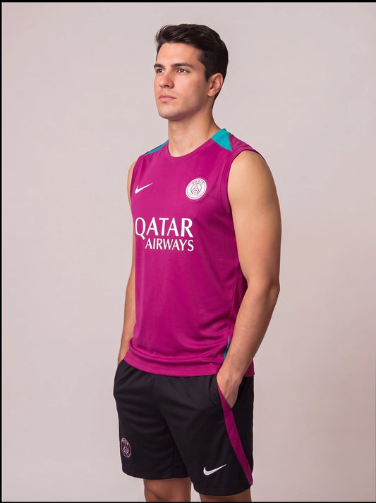 Kit Regata e Short PSG Treino Roxo