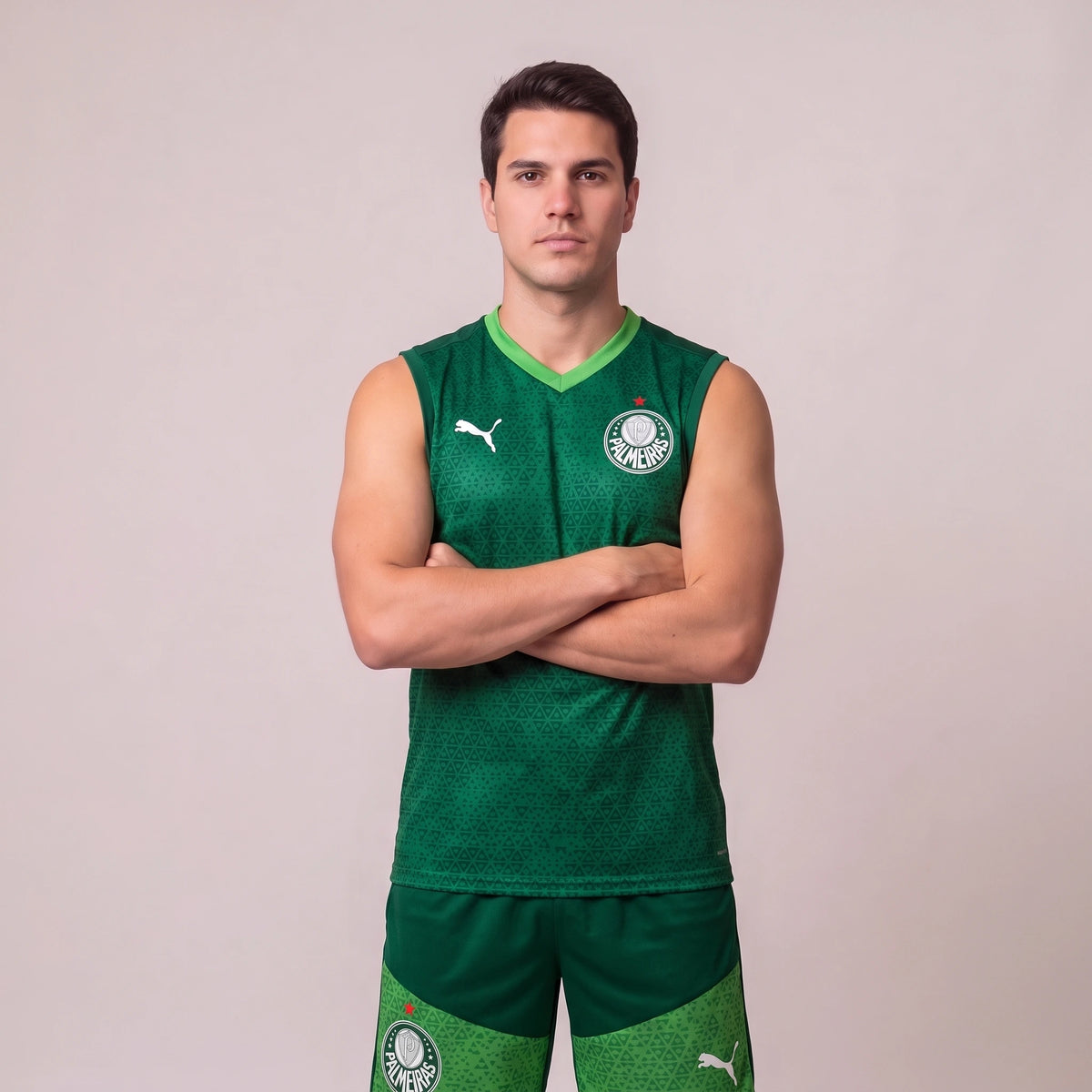 Kit Regata e Short Palmeiras Verde