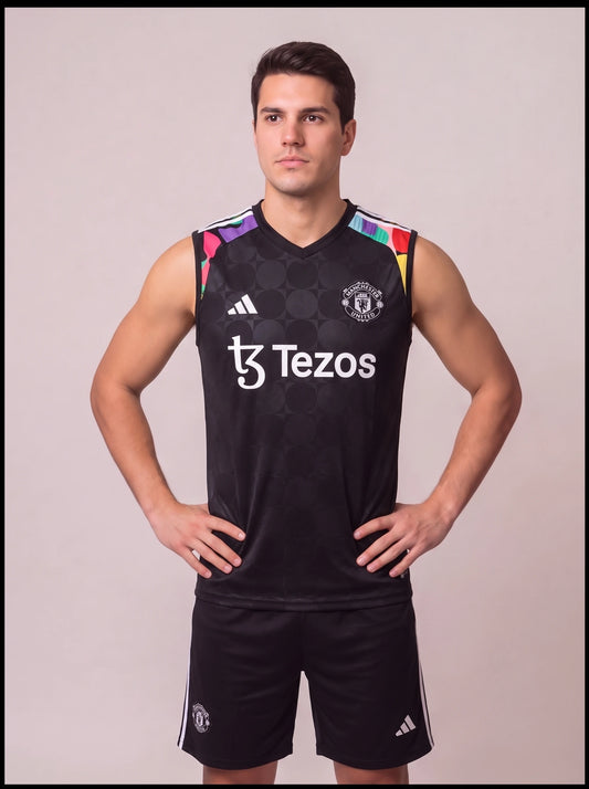 Kit Regata e Short Manchester United Preto
