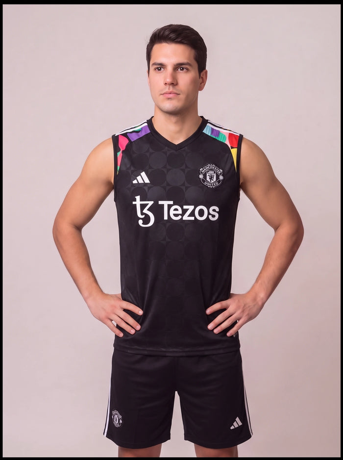 Kit Regata e Short Manchester United Preto