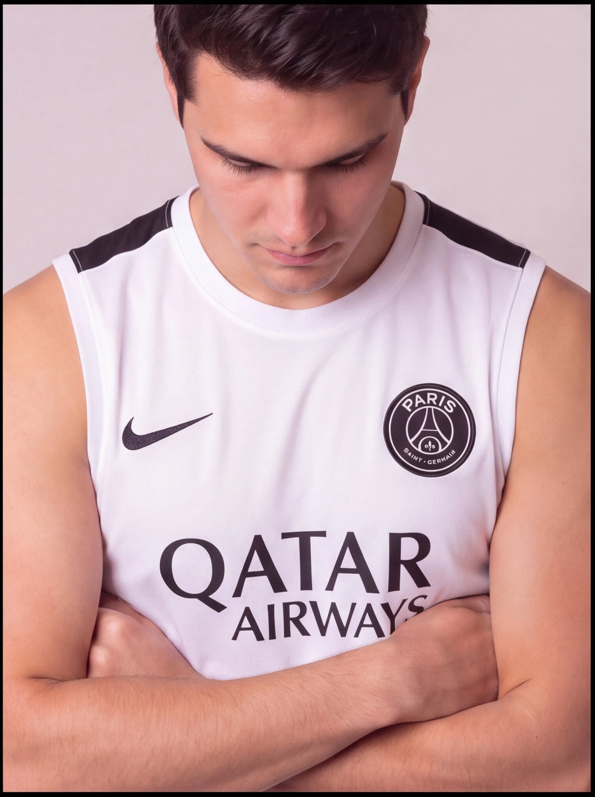 Kit Regata e Short PSG Branco Treino