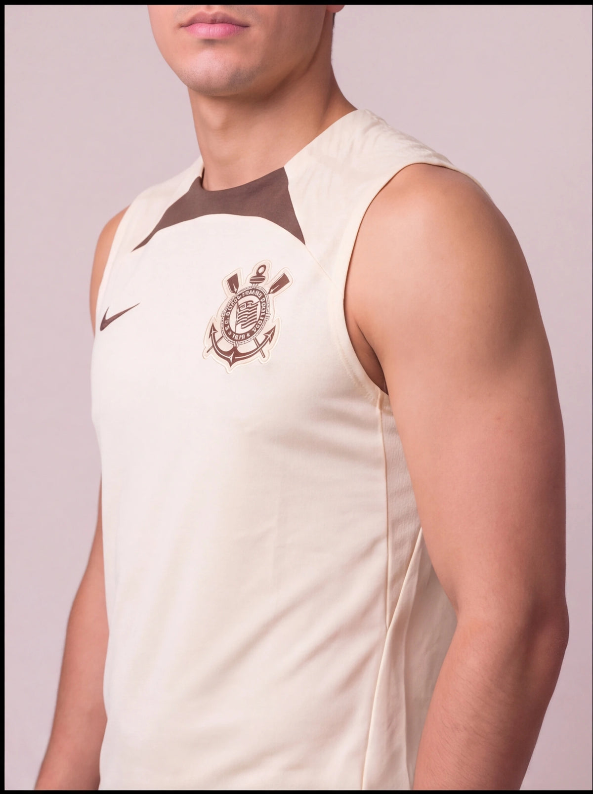 Kit Regata e Short Corinthians Treino Bege