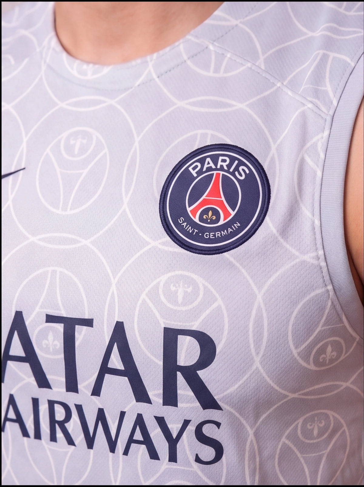 Kit Regata e Short Treino PSG Cinza