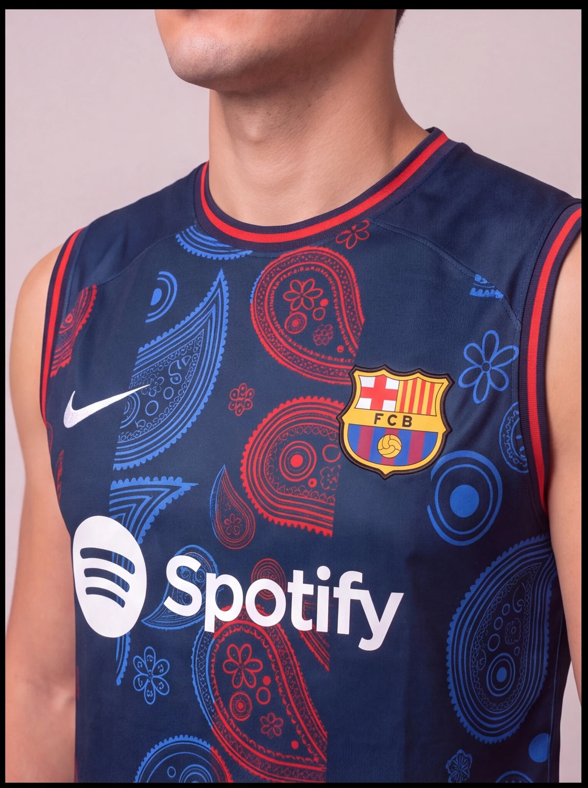 Kit Regata e Short Barcelona Pré-Jogo Azul 2024/25