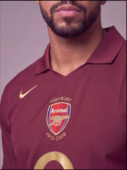 Camisa Retro Arsenal Vinho 2005/06