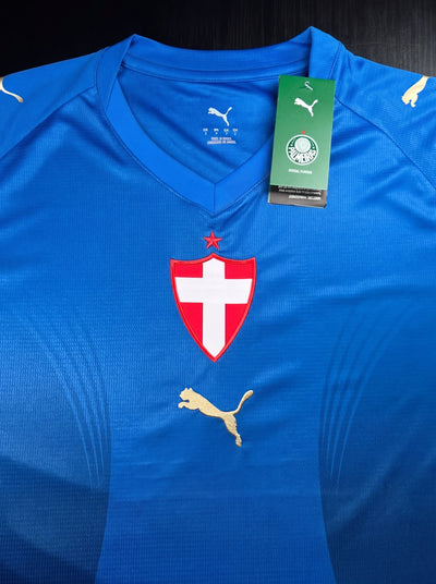 Camisa Feminina Palmeiras Azul III 26/27 - Defeito (Patrocínio)