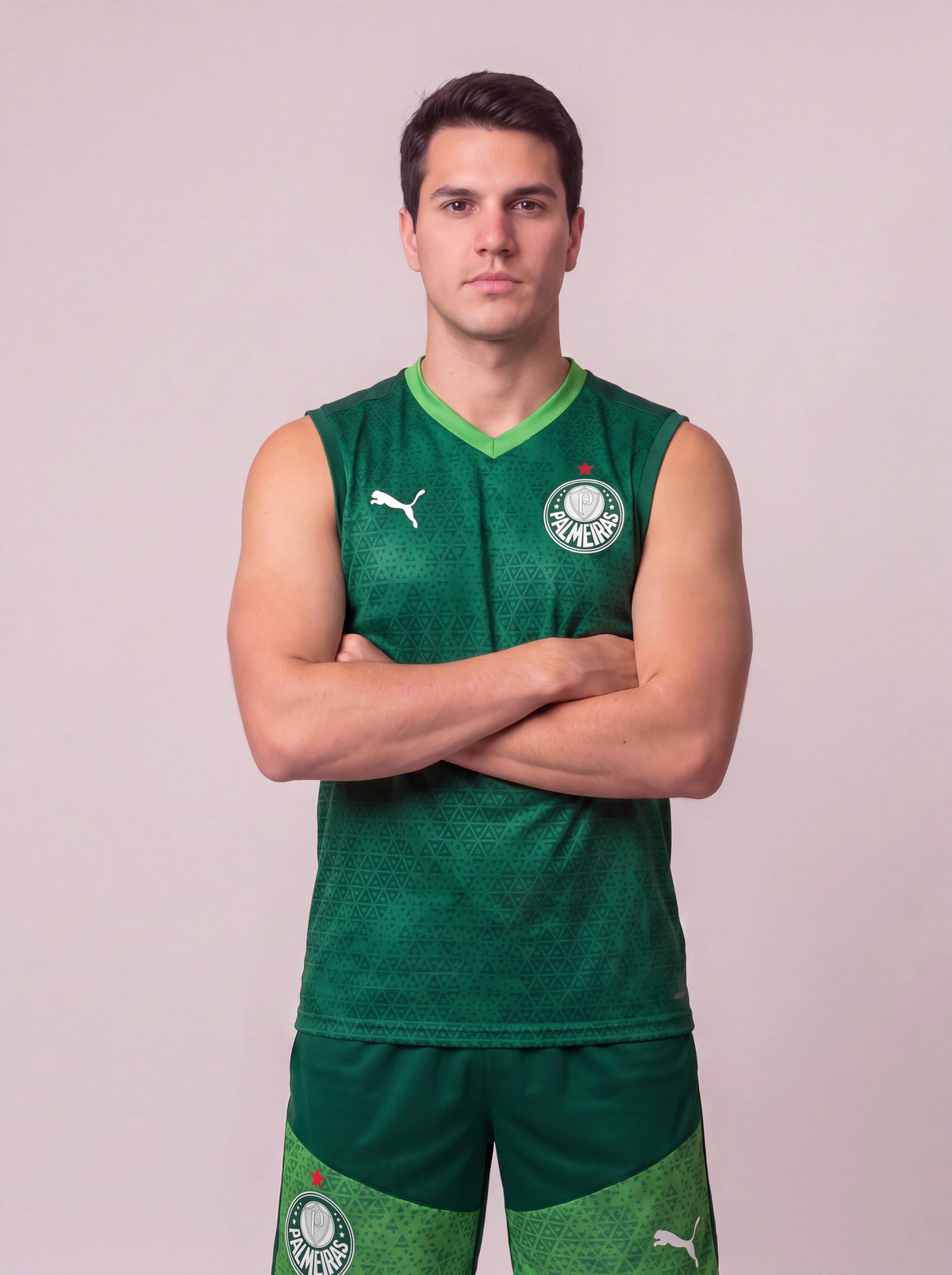Kit Regata e Short Palmeiras Verde