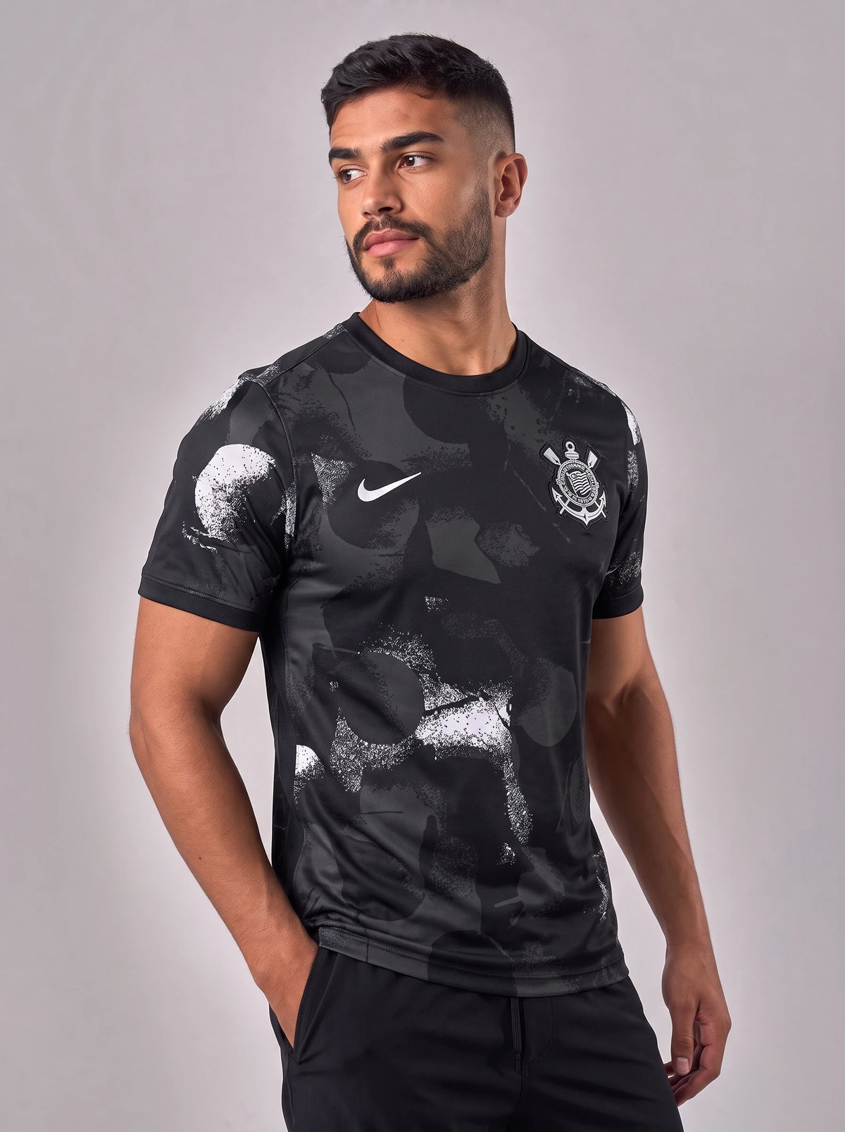 Camisa Corinthians Preta Treino 2025/26